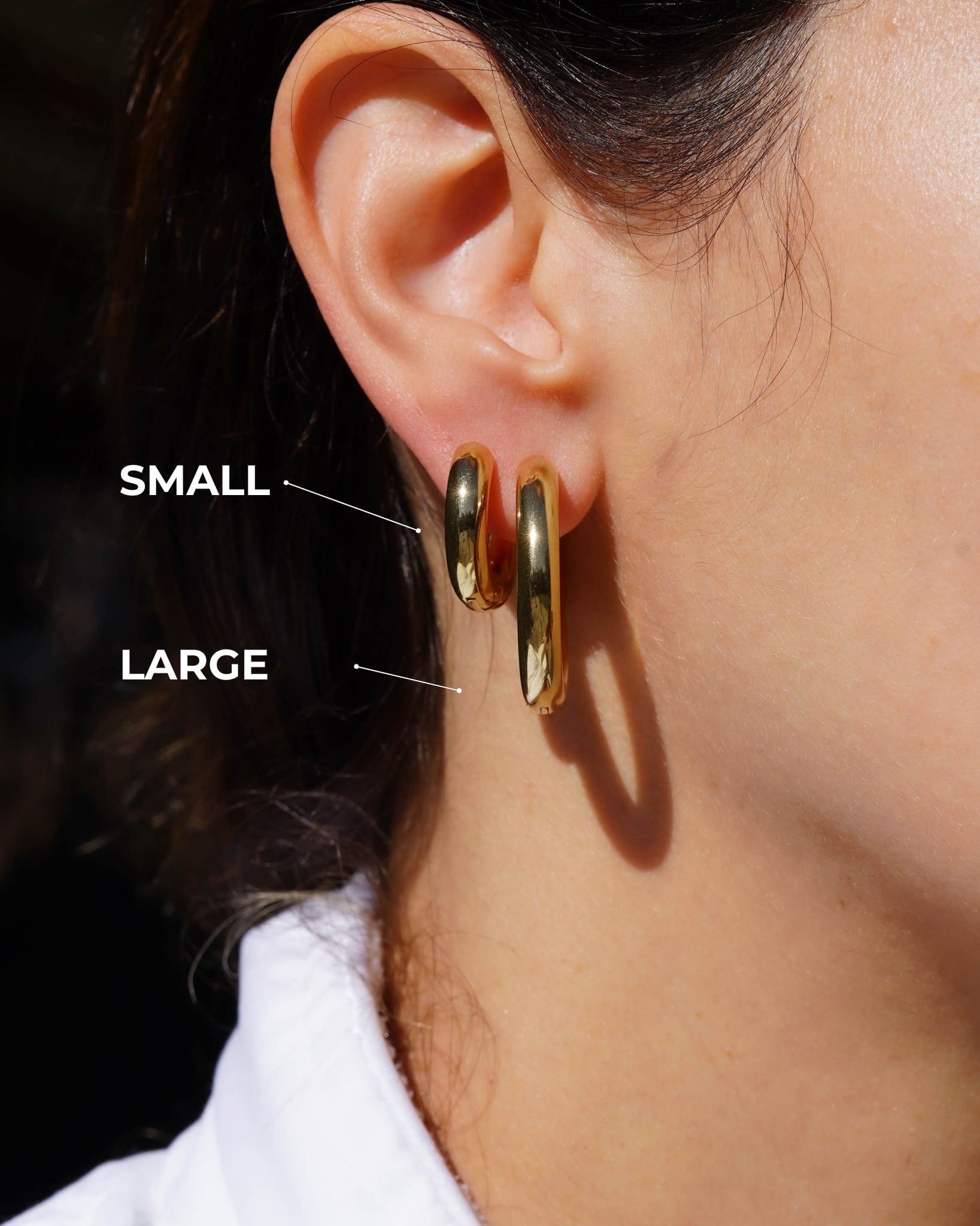 Small Bold Hoop Earrings